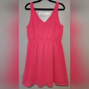 H&M Divided Bright Neon Pink Mini Dress